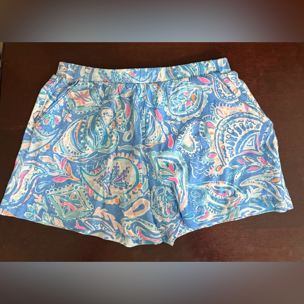 Lilly Pulitzer Light Blue Paisley Shorts